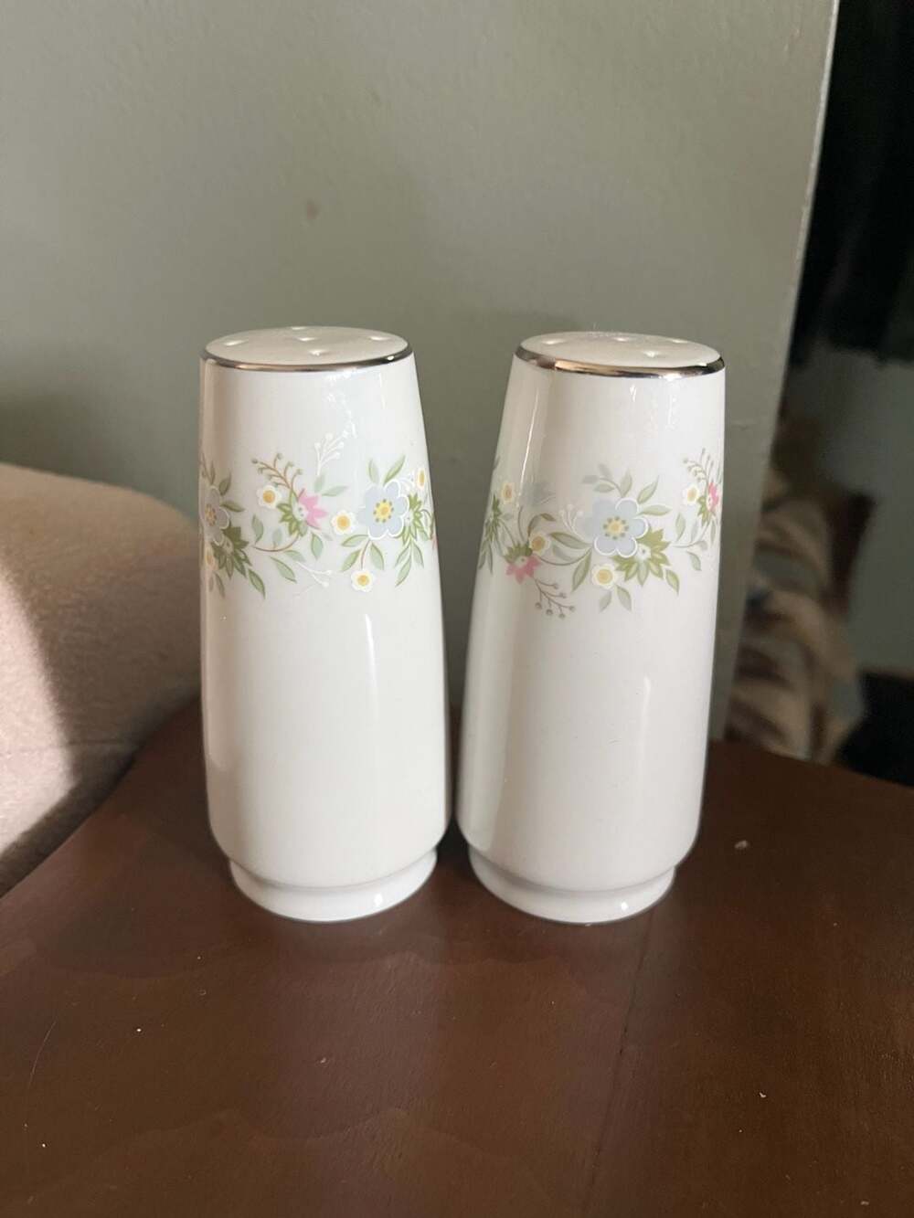 Vintage Johann Haviland Pair of Salt and Pepper Shakers Forever Spring Flowers
